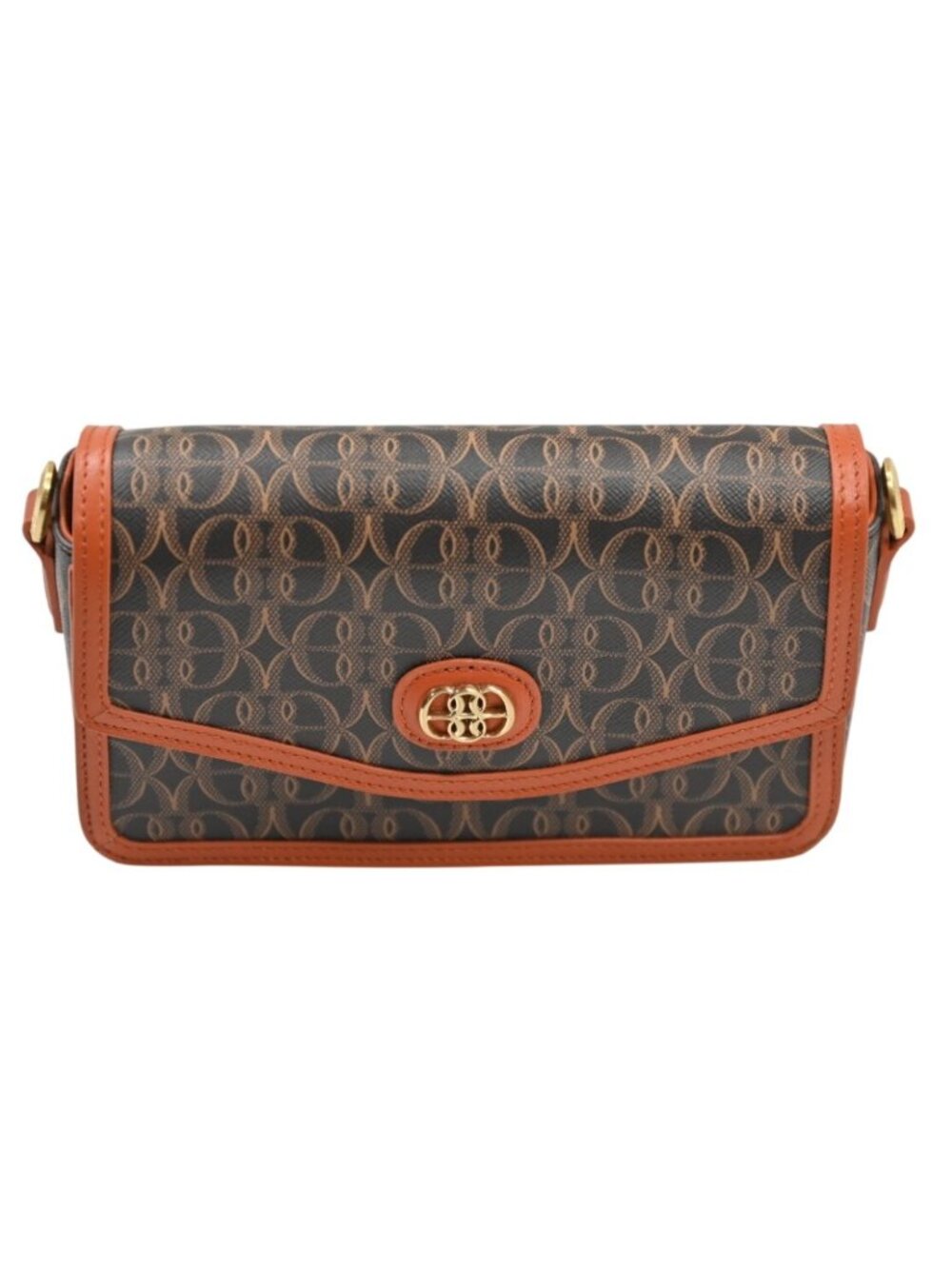 BONIA La Luna Monogram Satchel Bag in Brown